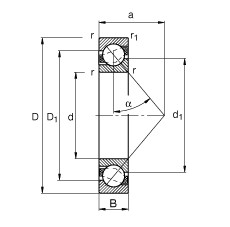 Bearing 71815-B-TVH FAG