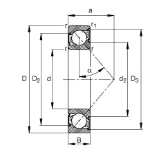 Bearing 7005-B-2RS-TVP FAG