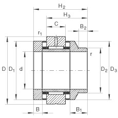 Bearing ZARN60120-L-TV INA