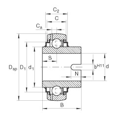 Bearing GLE40-KRR-B INA