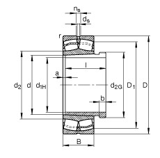 Bearing 24184-B-K30 + AH24184-H FAG