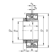 Bearing 23232-E1A-K-M + H2332 FAG