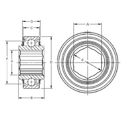 Bearing W208KRR8 Timken