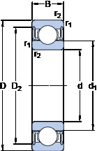 Bearing W 6305-2RZ SKF