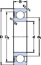 Bearing 6319-RS1 SKF