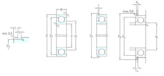 Bearing 6315NR SKF