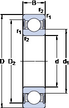 Bearing W 61912-2RS1 SKF