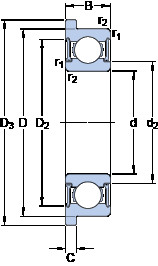 Bearing W 607 R-2RZ SKF