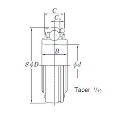 Bearing UKX08 KOYO