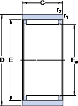 Bearing RNAO 40x50x17 SKF