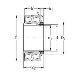 Bearing 23268-K-MB-W33+OH3268-H NKE