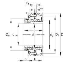 Bearing 23248-E1-K + H2348X FAG