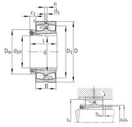 Bearing 23280-B-K-MB+H3280 FAG