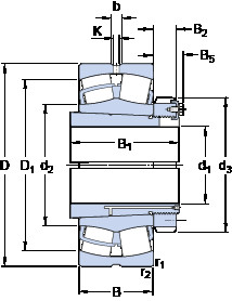 Bearing 23264 CCK/W33 + OH 3264 H SKF