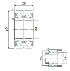 Bearing 7008CDB NACHI