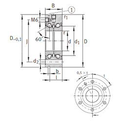 Bearing ZKLF30100-2RS INA