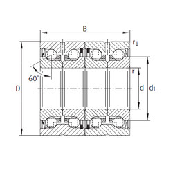 Bearing ZKLN2557-2RS-2AP INA