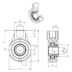 Bearing UKEHE210H SNR