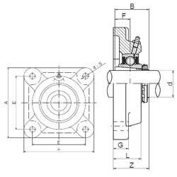 Bearing UKF209 ISO