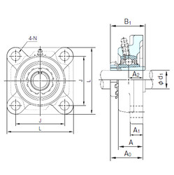 Bearing UKFX12+H2312 NACHI