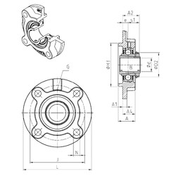 Bearing UKFC217H SNR