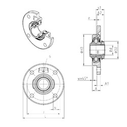 Bearing UKFCE212H SNR