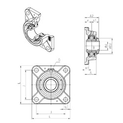 Bearing UKFE215H SNR