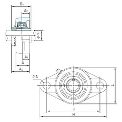 Bearing UKFL322+H2322 NACHI