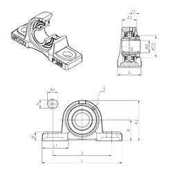 Bearing UKP305H SNR