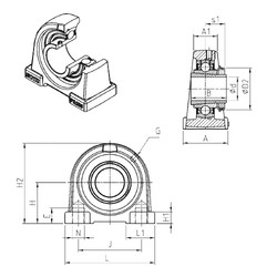 Bearing UKPA208H SNR