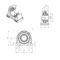 Bearing UKPAE212H SNR