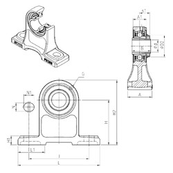 Bearing UKPH208H SNR