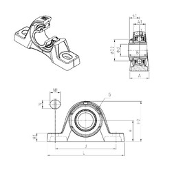 Bearing UKPLE211H SNR