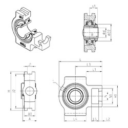 Bearing UKT307H SNR