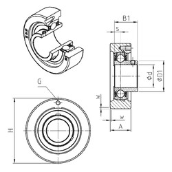 Bearing USC208 SNR