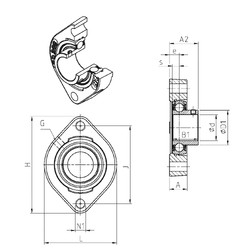 Bearing USFD203M100 SNR