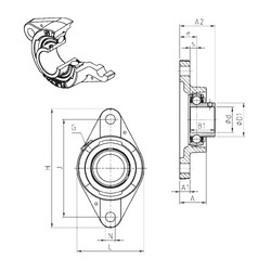 Bearing USFLE203 SNR