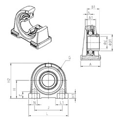 Bearing USPA207 SNR