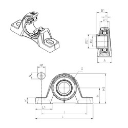 Bearing USPE209 SNR