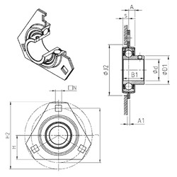 Bearing USPFT206 SNR