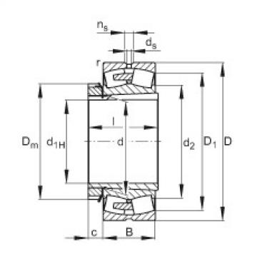 Bearing 23264-E1A-K-MB1 + H3264-HG FAG